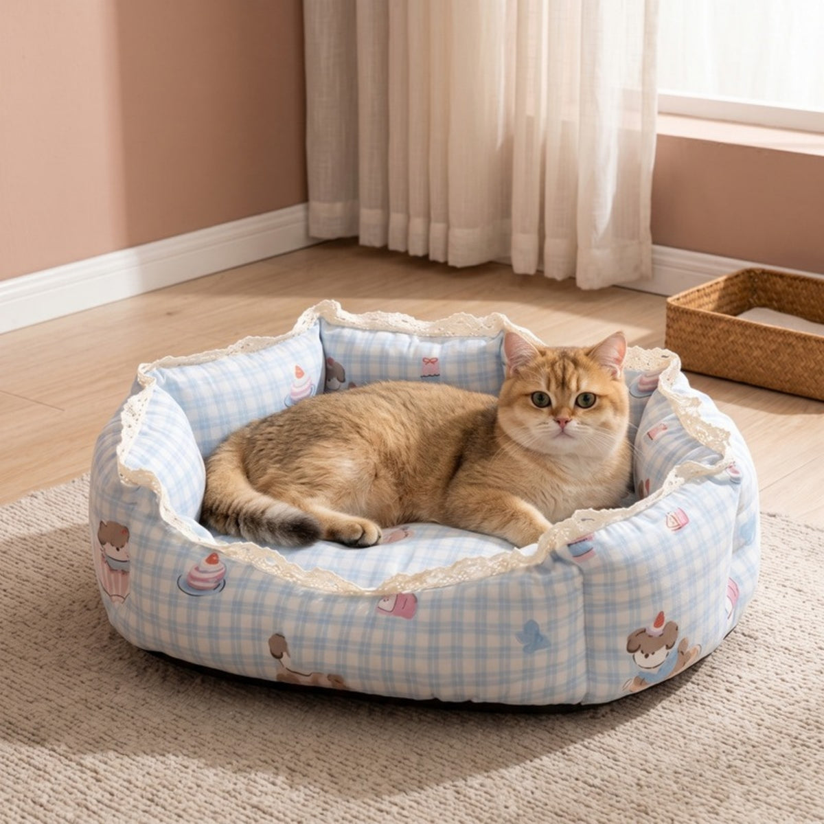 Woofidoo Fleece Bolster Pet Bed