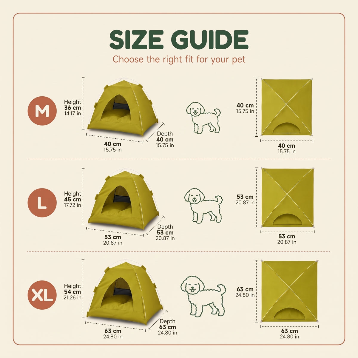 Woofidoo Cozy Dome Pet Tent Bed