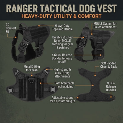 Woofidoo Ranger Tactical Dog Vest