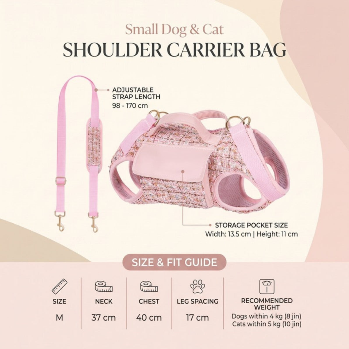 Woofidoo Small Dog Shoulder Carrier Bag