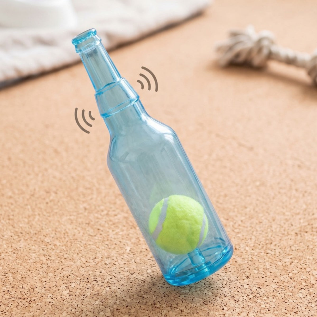 Woofidoo Squeaky Tennis Ball Bottle Dog Toy