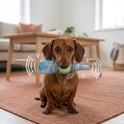Woofidoo Squeaky Tennis Ball Bottle Dog Toy