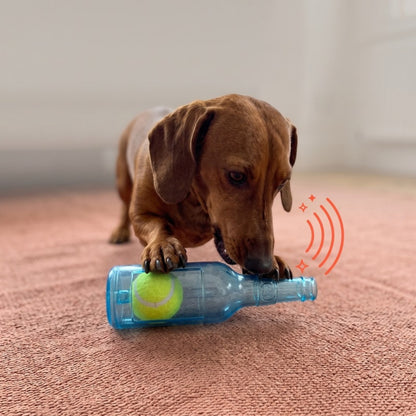 Woofidoo Squeaky Tennis Ball Bottle Dog Toy