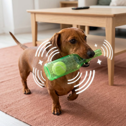 Woofidoo Squeaky Tennis Ball Bottle Dog Toy