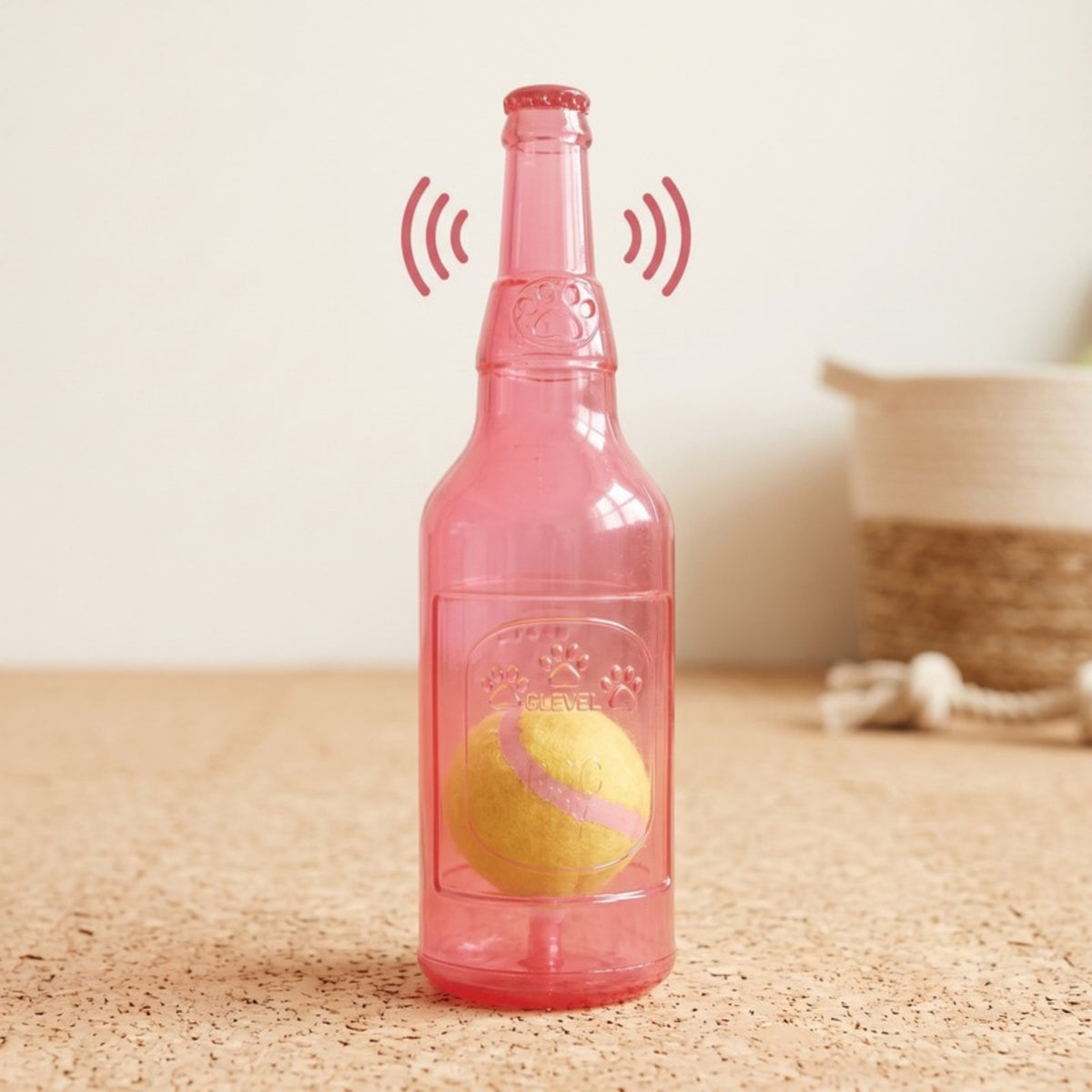 Woofidoo Squeaky Tennis Ball Bottle Dog Toy