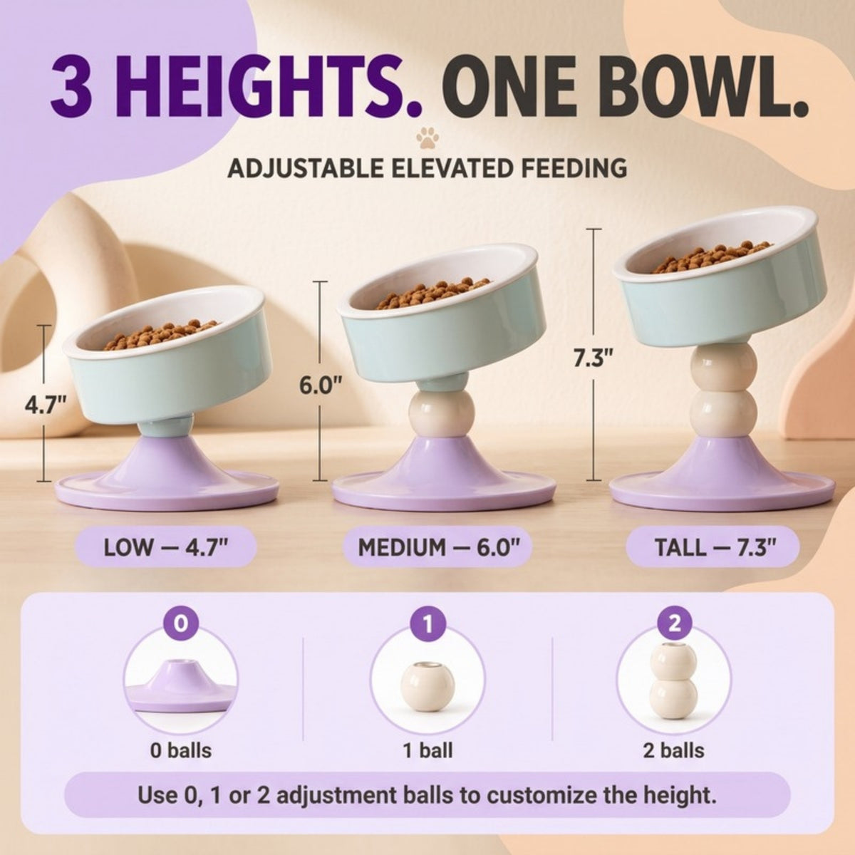 Woofidoo Tilted Ceramic Cat Bowl