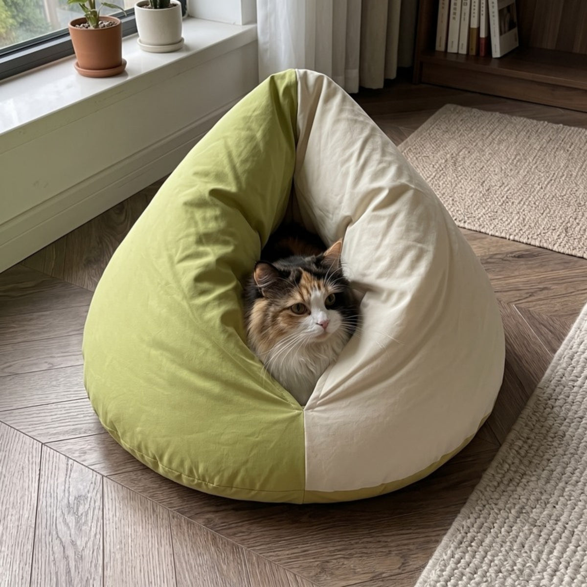 Woofidoo Rice Ball Cat Cave Bed