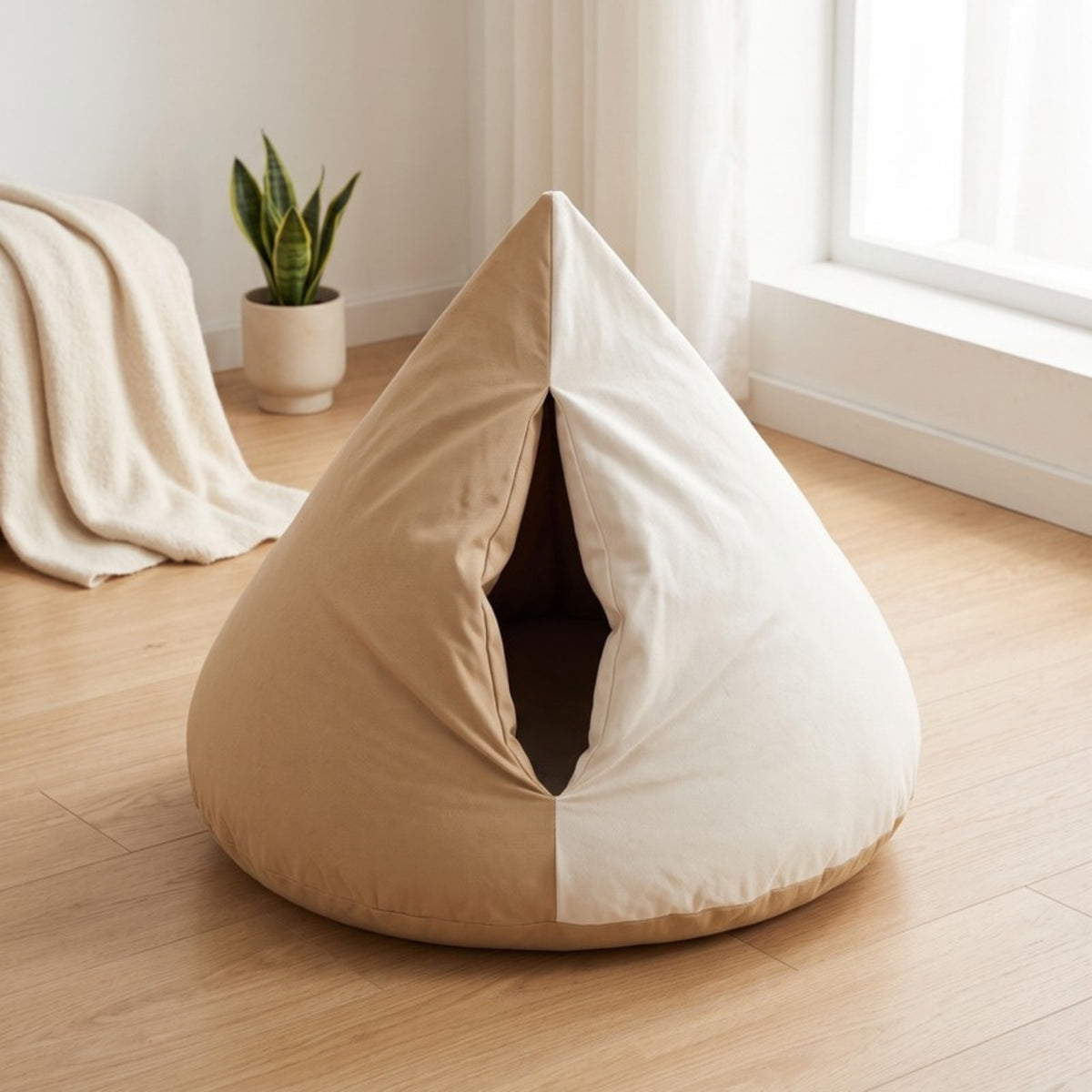 Woofidoo Rice Ball Cat Cave Bed