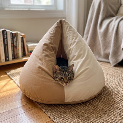 Woofidoo Rice Ball Cat Cave Bed