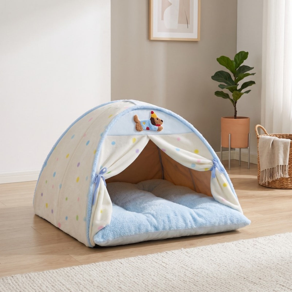 Woofidoo Gingham Cat Tent Bed