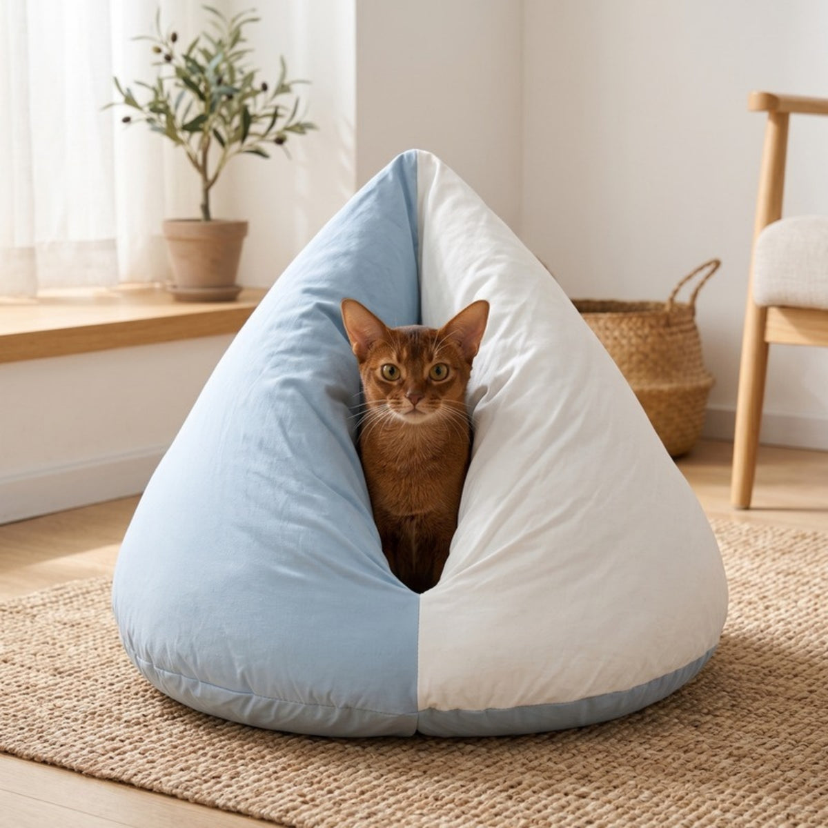 Woofidoo Rice Ball Cat Cave Bed