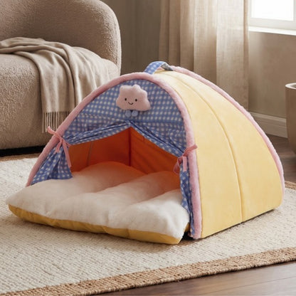 Woofidoo Gingham Cat Tent Bed