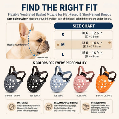 Woofidoo Soft Rubber Bulldog Muzzle