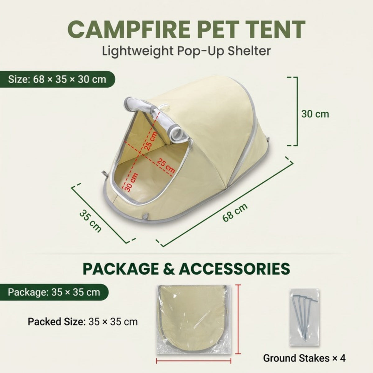 Woofidoo Campfire Pet Tent