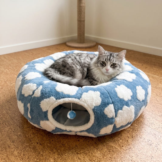 Woofidoo Round Cat Tunnel Bed