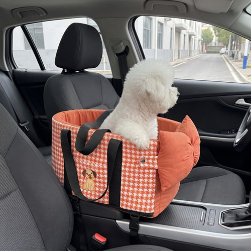 Woofidoo Houndstooth Console Dog Car Seat