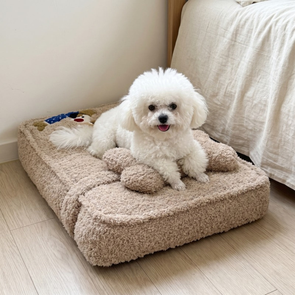 Woofidoo Embroidered Plush Dog Mattress
