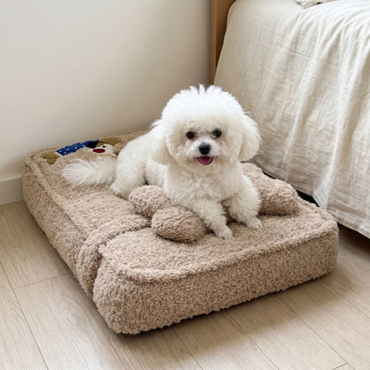 Woofidoo Embroidered Plush Dog Mattress