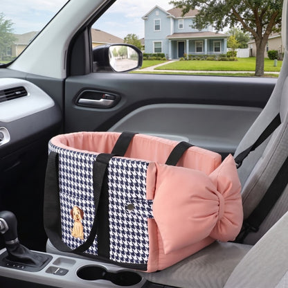 Woofidoo Houndstooth Console Dog Car Seat