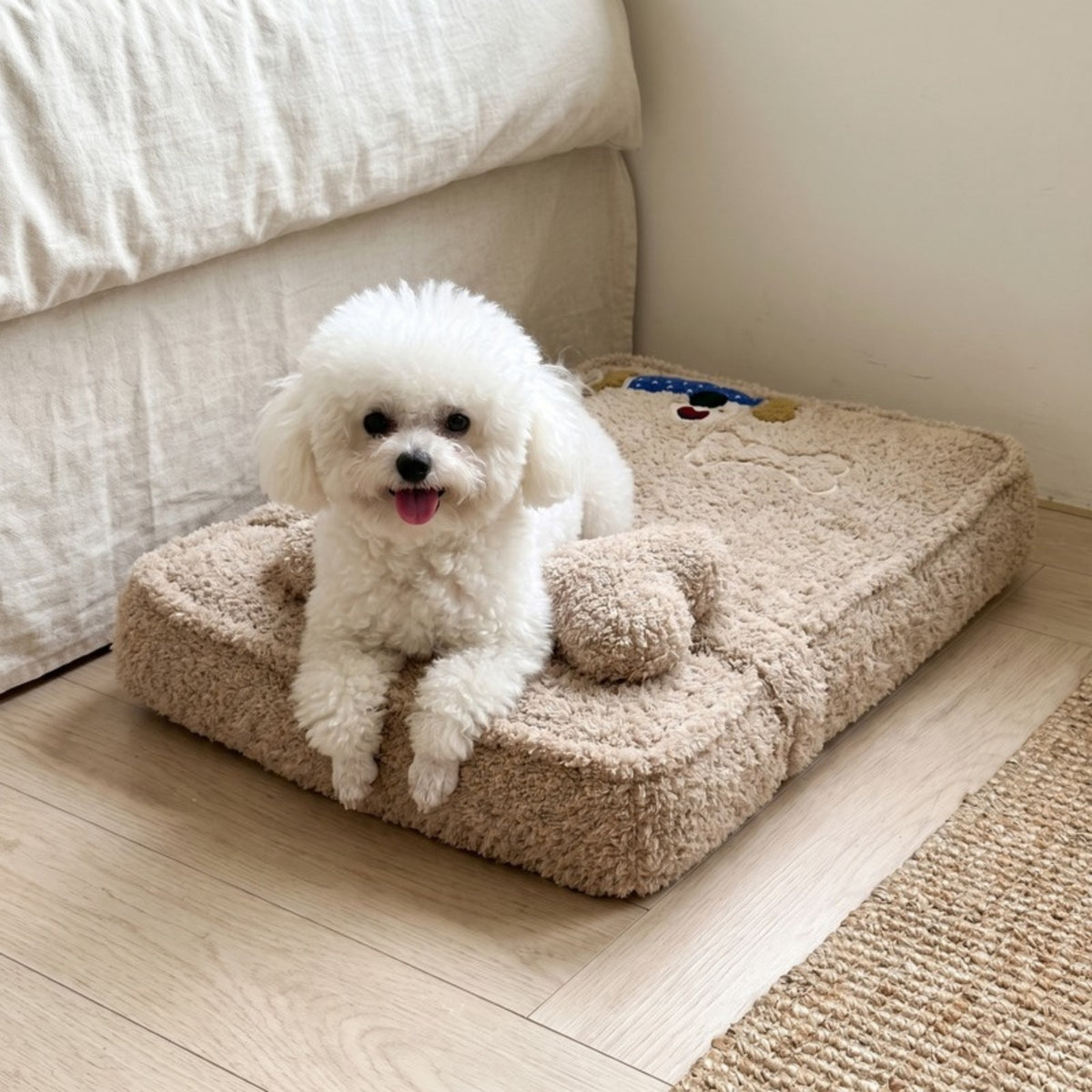 Woofidoo Embroidered Plush Dog Mattress
