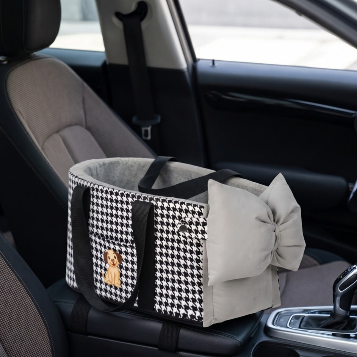 Woofidoo Houndstooth Console Dog Car Seat