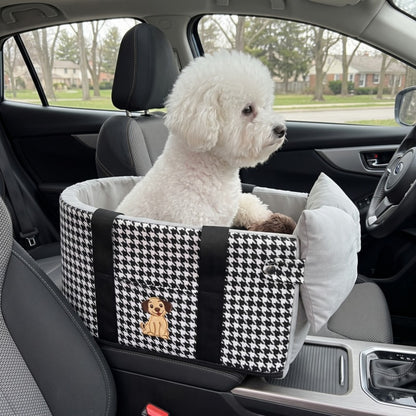Woofidoo Houndstooth Console Dog Car Seat