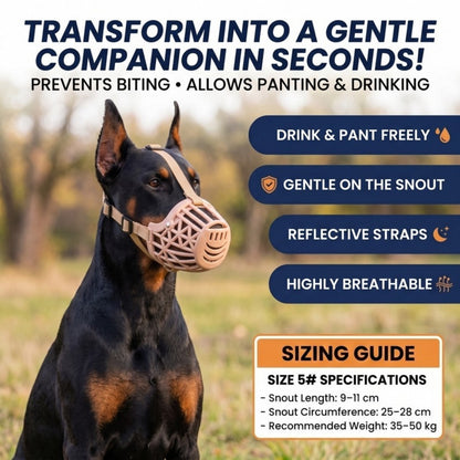 Woofidoo Guardian Basket Dog Muzzle