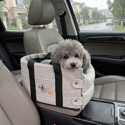 Woofidoo Gray Armrest Pet Car Seat