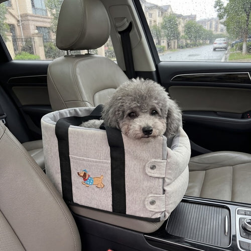 Woofidoo Gray Armrest Pet Car Seat