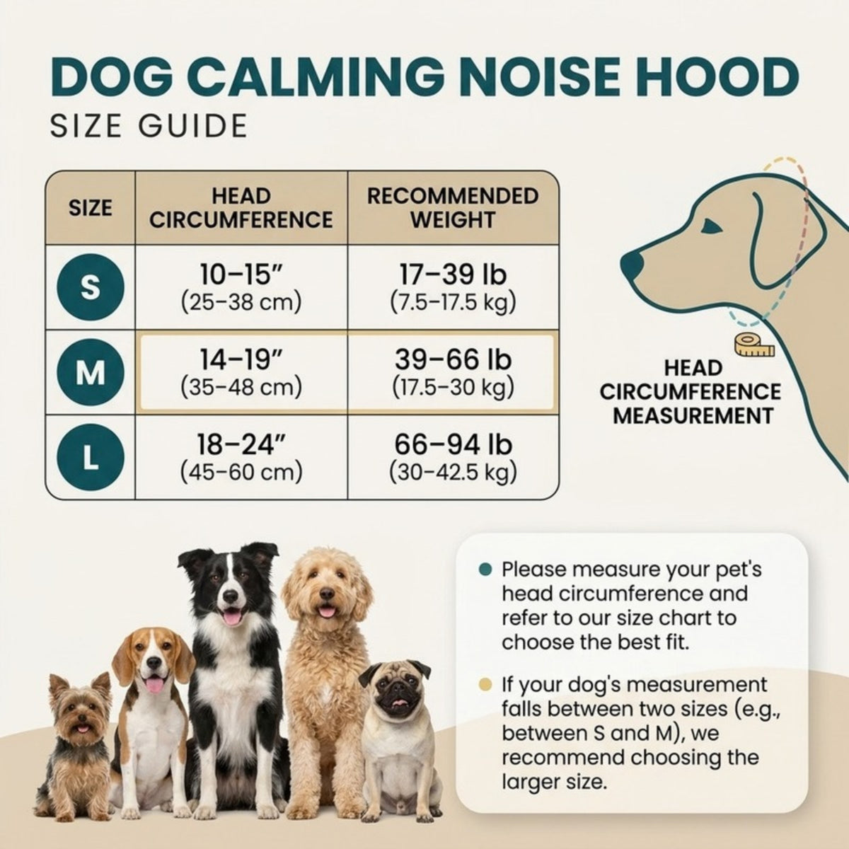 Woofidoo Dog Calming Noise Hood