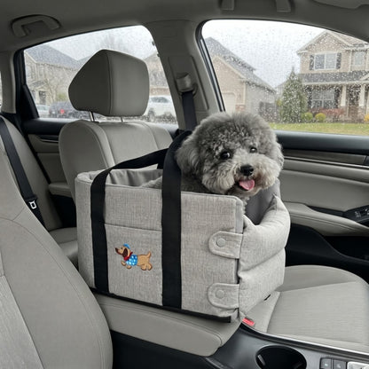 Woofidoo Gray Armrest Pet Car Seat