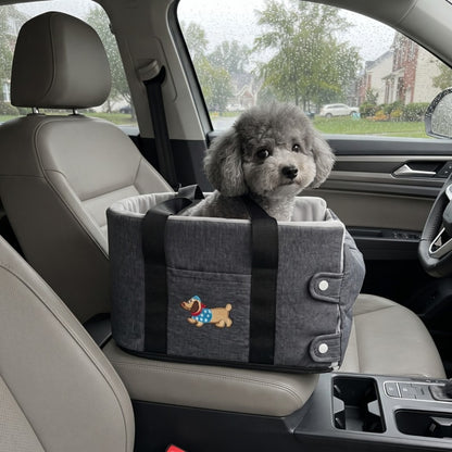 Woofidoo Gray Armrest Pet Car Seat