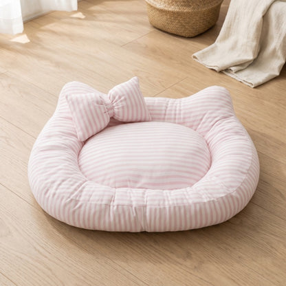 Woofidoo Striped Cat Ear Pet Bed