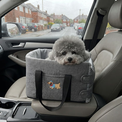 Woofidoo Gray Armrest Pet Car Seat