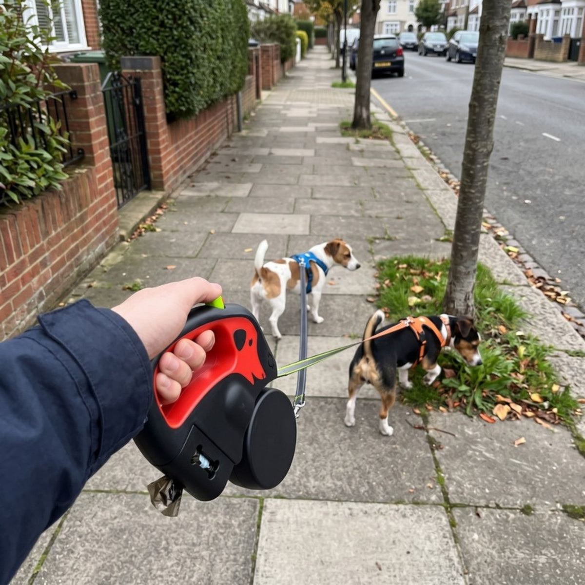 Woofidoo Retractable Leash for Two Dogs