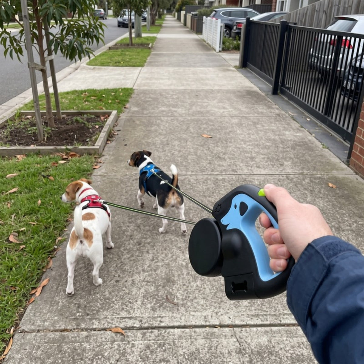 Woofidoo Retractable Leash for Two Dogs