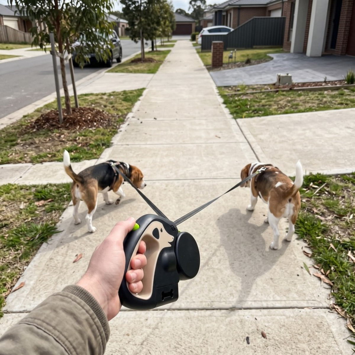 Woofidoo Retractable Leash for Two Dogs