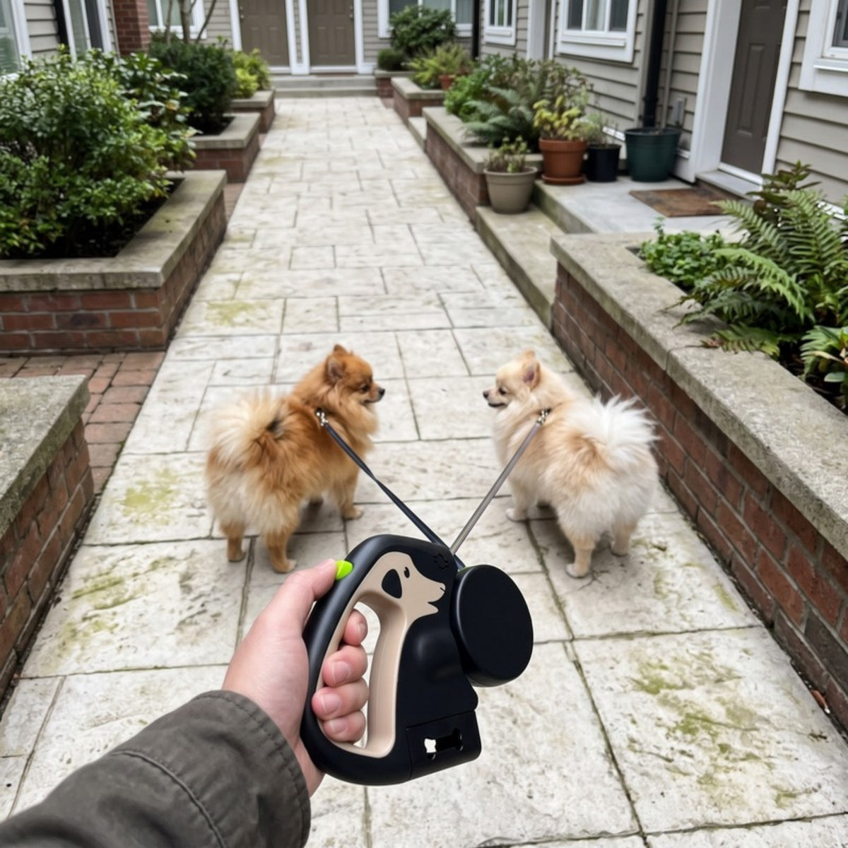 Woofidoo Retractable Leash for Two Dogs