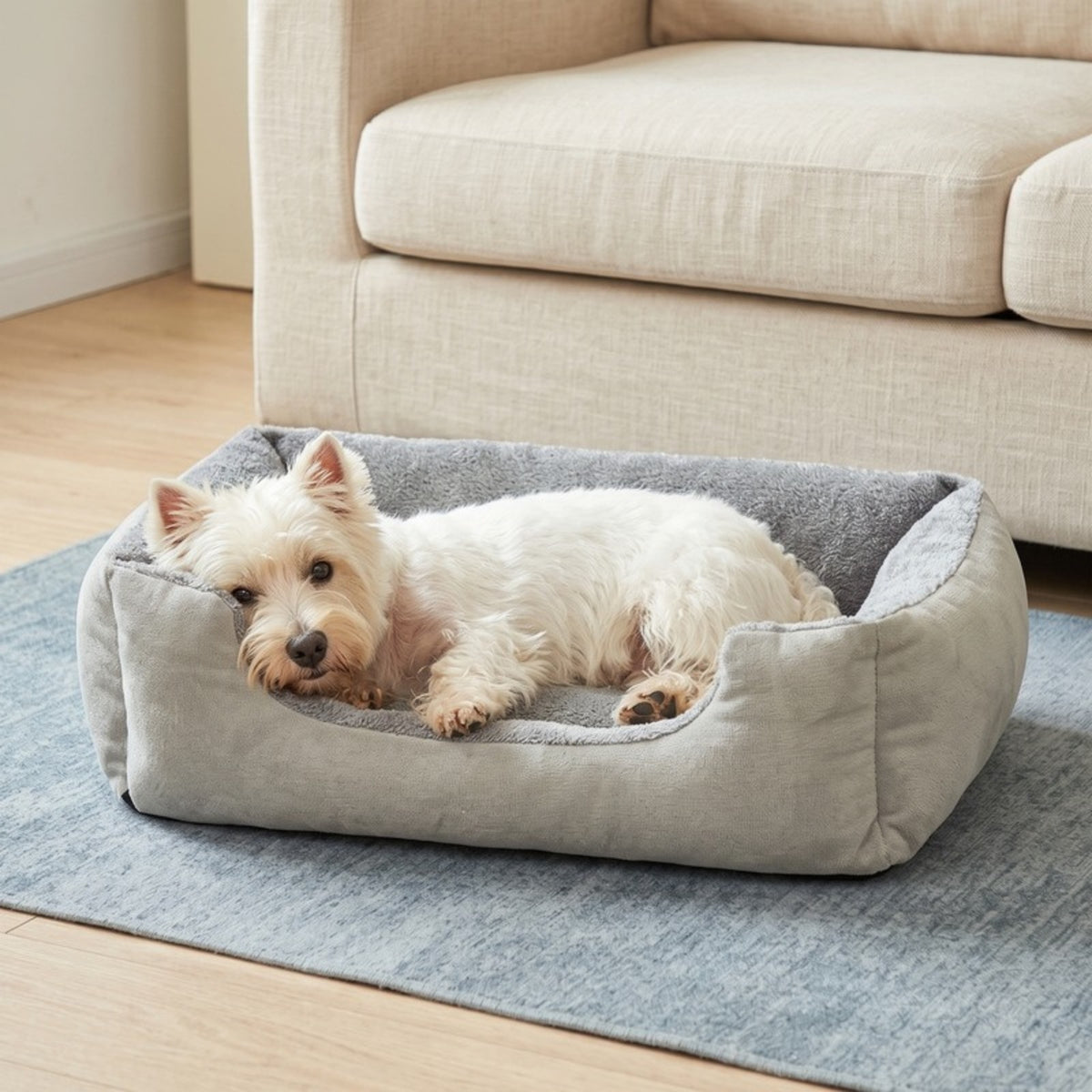 Woofidoo Rectangle Bolster Dog Bed