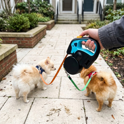 Woofidoo Retractable Leash for Two Dogs