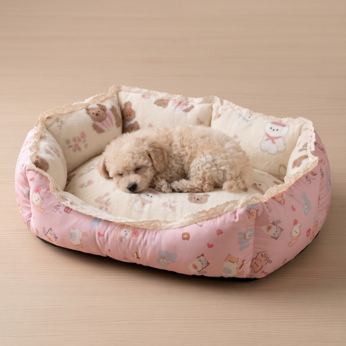 Woofidoo Fleece Bolster Pet Bed