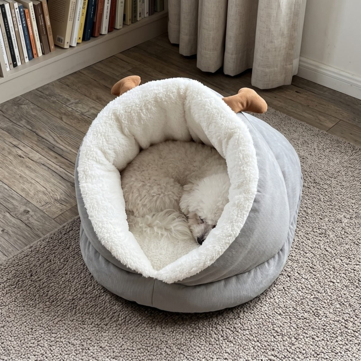 Woofidoo Plush Dog Cave Bed