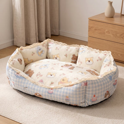 Woofidoo Fleece Bolster Pet Bed