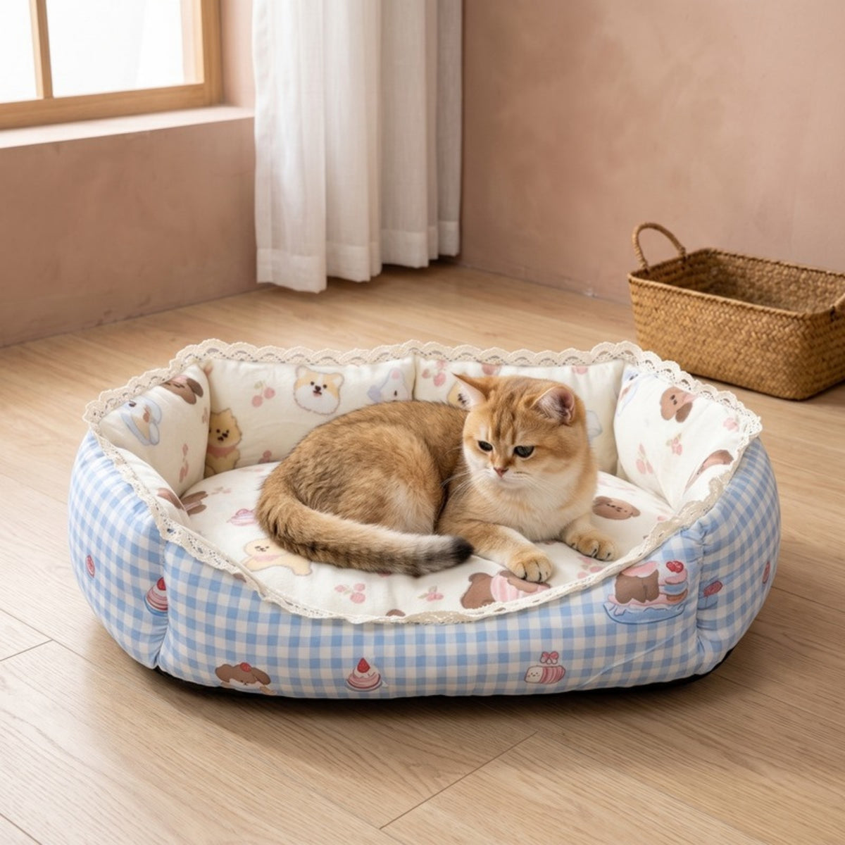 Woofidoo Fleece Bolster Pet Bed
