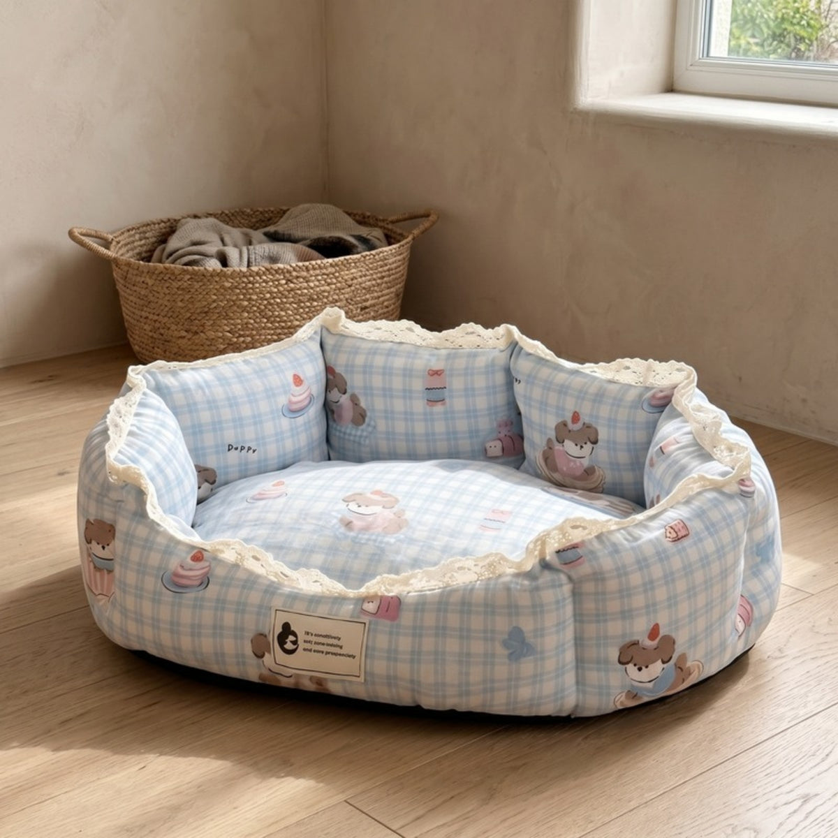 Woofidoo Fleece Bolster Pet Bed
