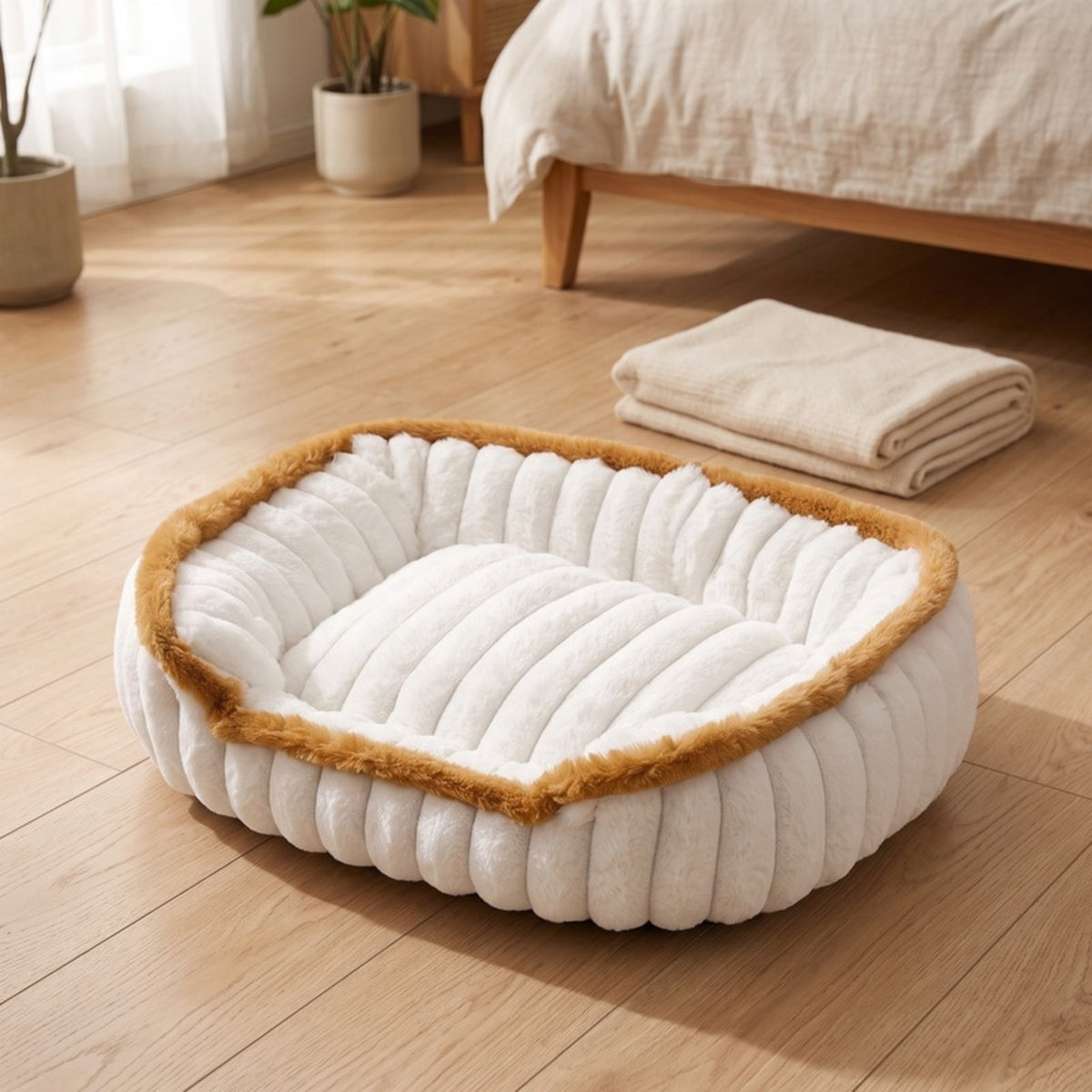 Woofidoo Square Faux Fur Pet Bed