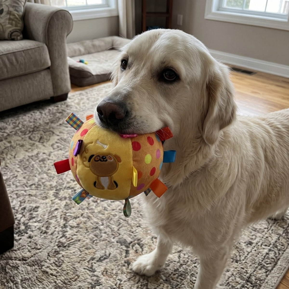 Woofidoo Plush Dog Toy with Bell