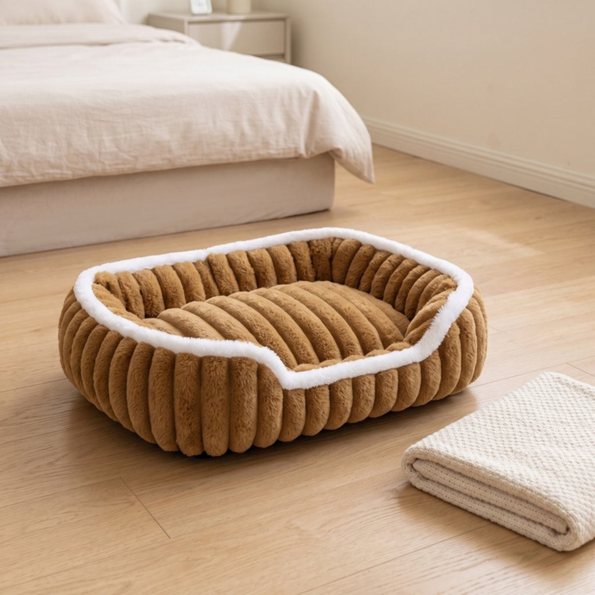 Woofidoo Square Faux Fur Pet Bed