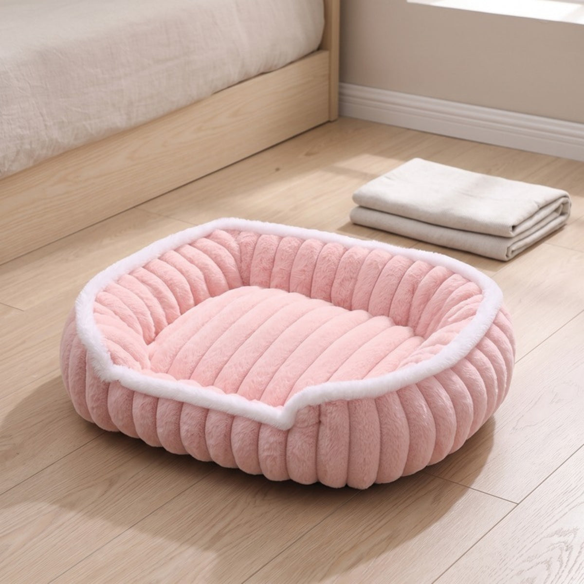 Woofidoo Square Faux Fur Pet Bed