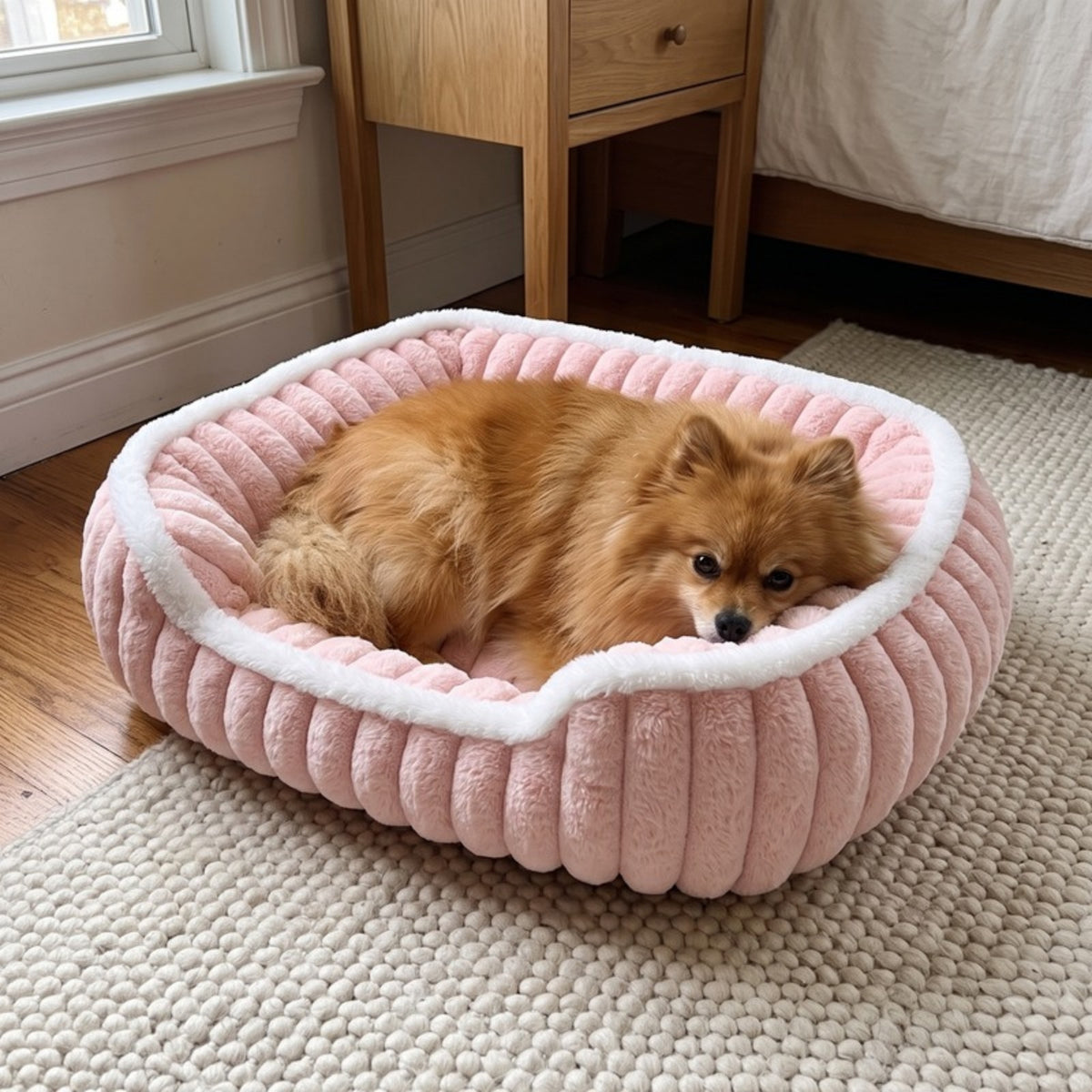 Woofidoo Square Faux Fur Pet Bed